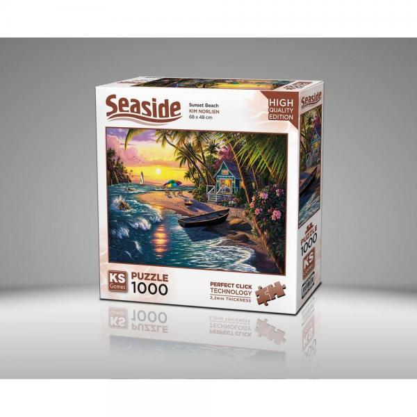 KS Games Seaside “Sunset Beach” 1000-Piece Jigsaw Puzzle - KS Games