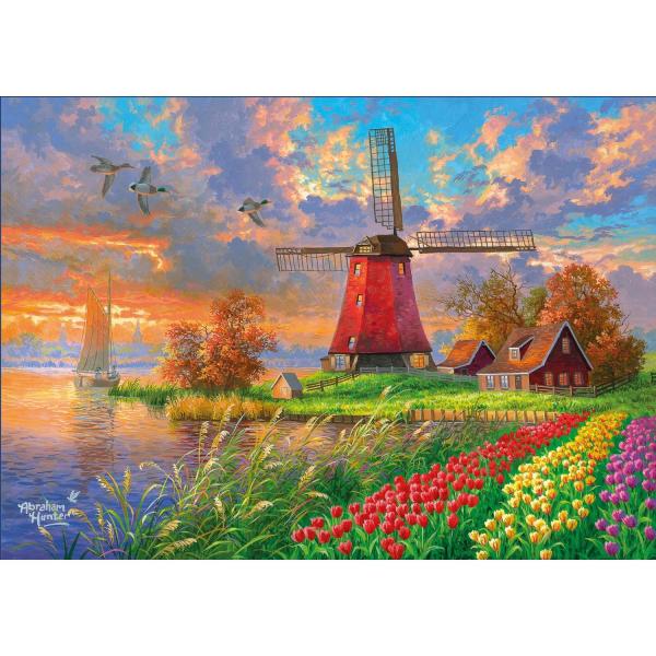 Country “Tulip Farm” 1000-Piece Puzzle (68 × 48 cm) - KS Games