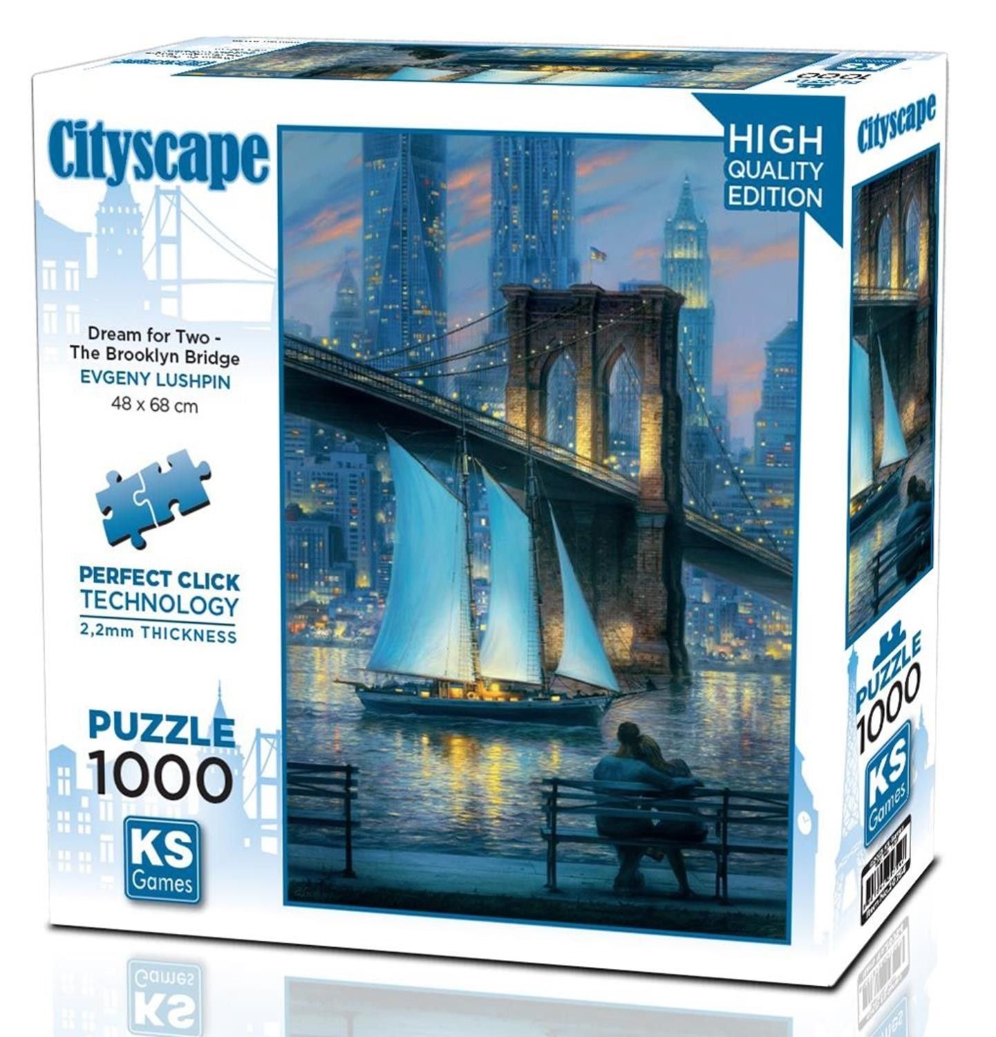 Cityscape “Dream for Two – The Brooklyn Bridge” 1000-Piece - KS Games