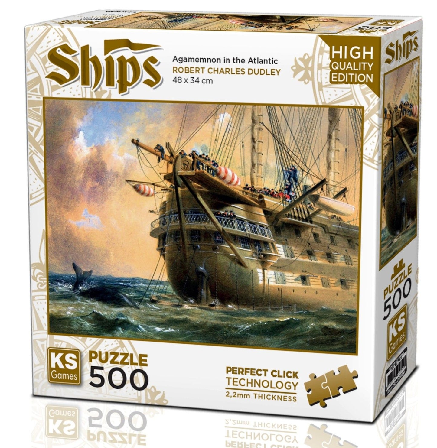 Ships “Agamemnon in the Atlantic” 500-Piece Jigsaw Puzzle - KS Games