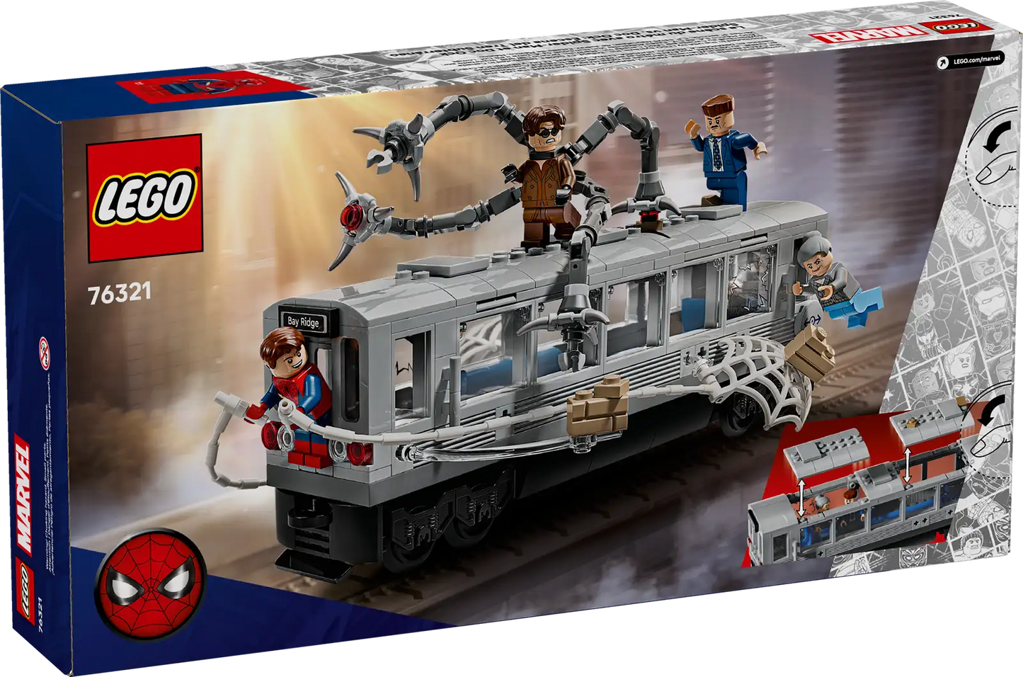 LEGO® Marvel Spider-Man vs. Doc Ock Subway Train Scene