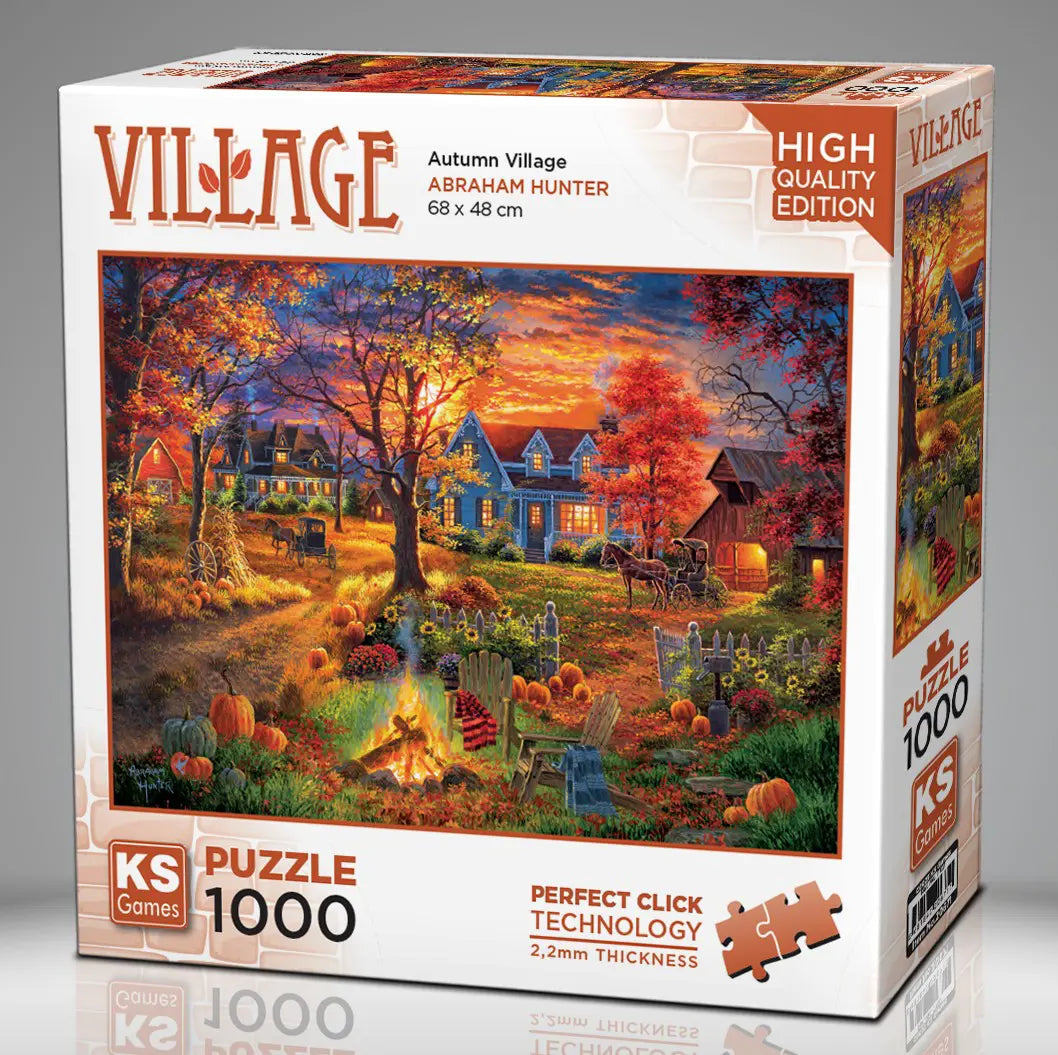 Village “Autumn Village” 1000-Piece Jigsaw Puzzle - KS Games