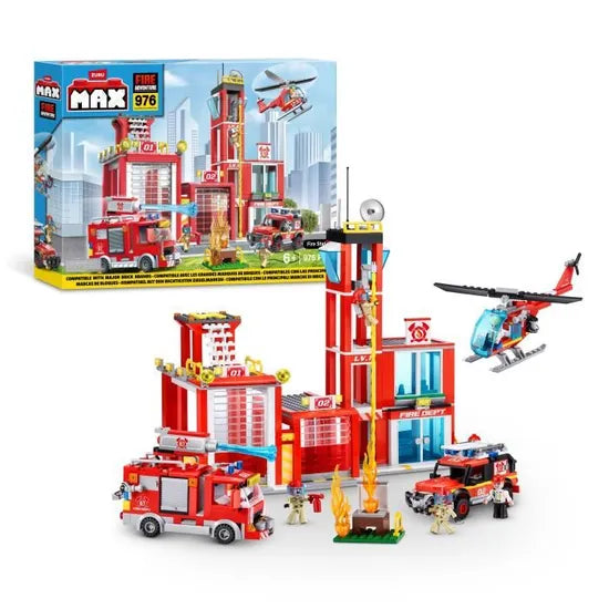 ZURU MAX Fire Station Playset – 976 Pieces