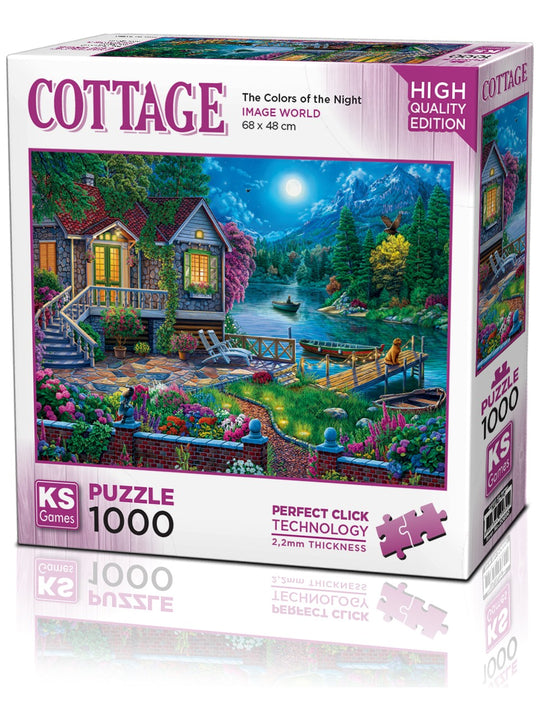 Cottage “The Colors of the Night” 1000-Piece Jigsaw Puzzle - KS Games