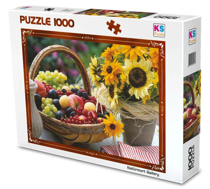 “Fruit & Sunflower” 1000-Piece Puzzle (Natürmort Gallery) - KS Games