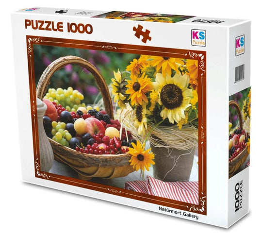 “Fruit & Sunflower” 1000-Piece Puzzle (Natürmort Gallery) - KS Games