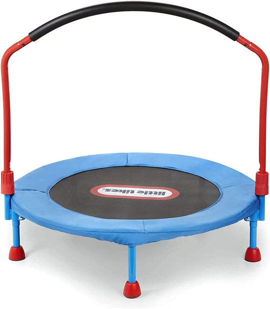 Little Tikes Easy‑Store 3‑Foot Trampoline with Fold‑Away Handlebar