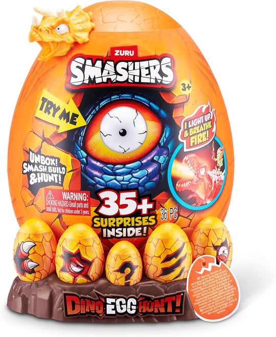 ZURU Smashers Dino Egg Hunt – Fire-Breathing Fury Dinosaur Surprise Egg