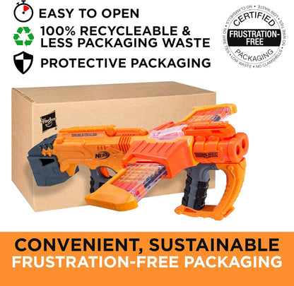 Nerf Doomlands Double Dealer Blaster – Fires 2 Darts at Once – Includes 24 Darts & Dual 12-Dart Clips