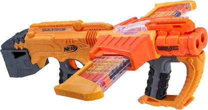 Nerf Doomlands Double Dealer Blaster – Fires 2 Darts at Once – Includes 24 Darts & Dual 12-Dart Clips