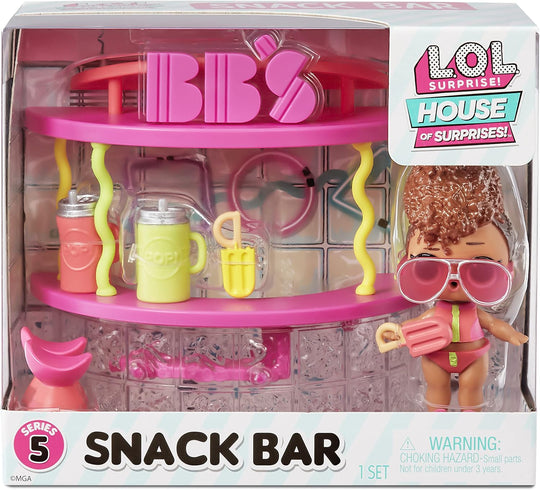 LOL Surprise OMG House of Surprises Series - Snack Bar Playset with RIP TIDE Doll