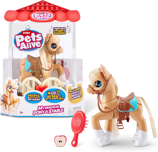 Zuru Pets Alive My Magical Pony – Interactive Electronic Pony with Stable & Accessories
