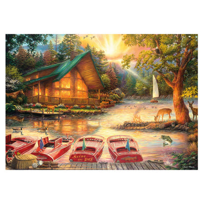Cottage “Seize the Day” 1000-Piece Jigsaw Puzzle – Chuck Pinson - KS Games