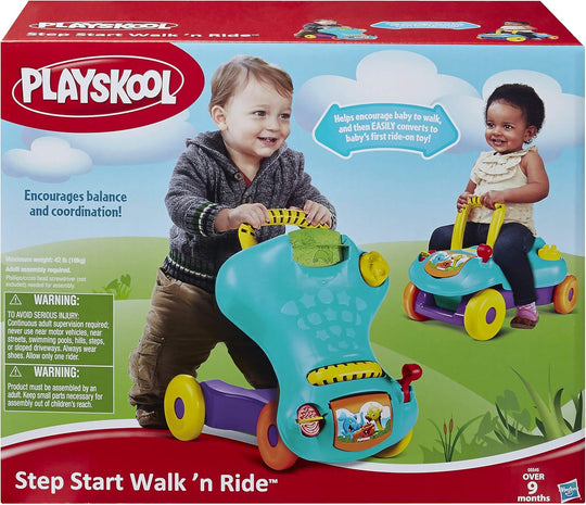Playskool Step Start Walk 'n Ride 2-in-1 Baby Walker and Ride-On Toy