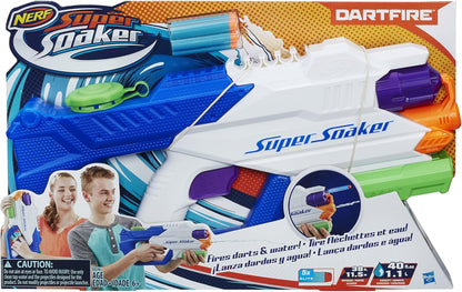 Nerf Super Soaker DartFire Blaster – Fires Darts & Water – 2-in-1 Outdoor Toy for Kids