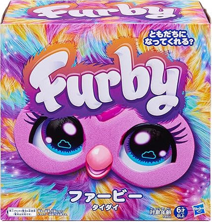 Furby Tie-Dye Interactive Plush Toy with 600+ Reactions – Voice Activated with Accessories