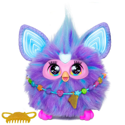 Furby Purple Interactive Plush Toy with Lights, Sounds & Accessories – Over 600 Reactions