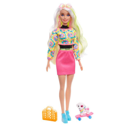 Color Reveal Barbie®#1 Doll Neon Tie-Dye Series With 6 Surprises