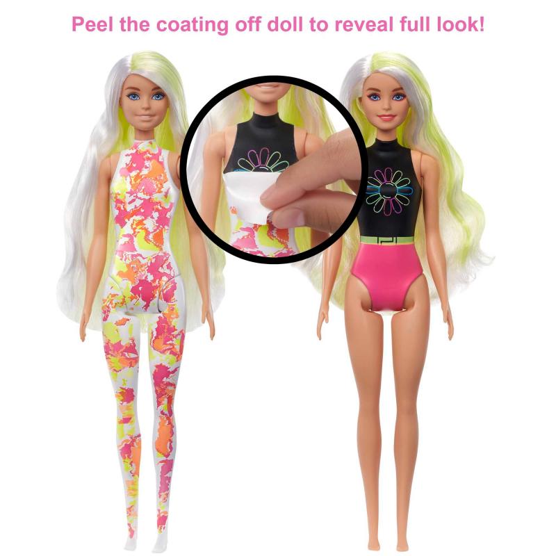Color Reveal Barbie®#1 Doll Neon Tie-Dye Series With 6 Surprises