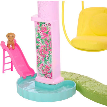 Barbie Dreamhouse, 75+ Pieces, Pool Party Doll House With 3 Story Slide