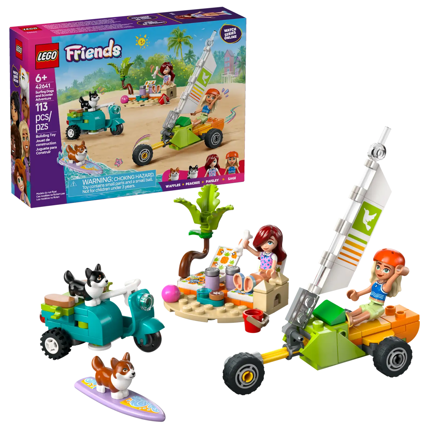 LEGO® Friends Surfing Dogs and Scooter Adventure