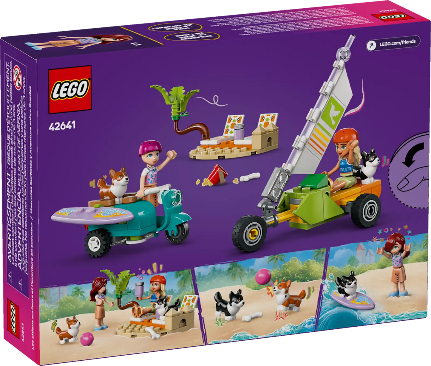 LEGO® Friends Surfing Dogs and Scooter Adventure