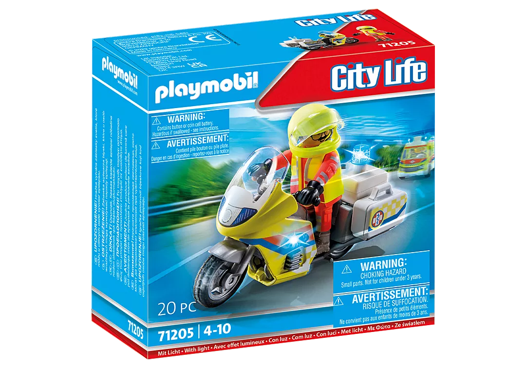 Rescue Motorcycle with Flashing Light