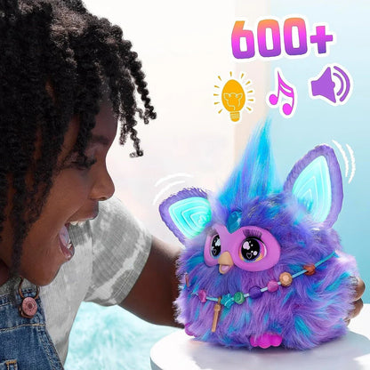 Furby Purple Interactive Plush Toy with Lights, Sounds & Accessories – Over 600 Reactions