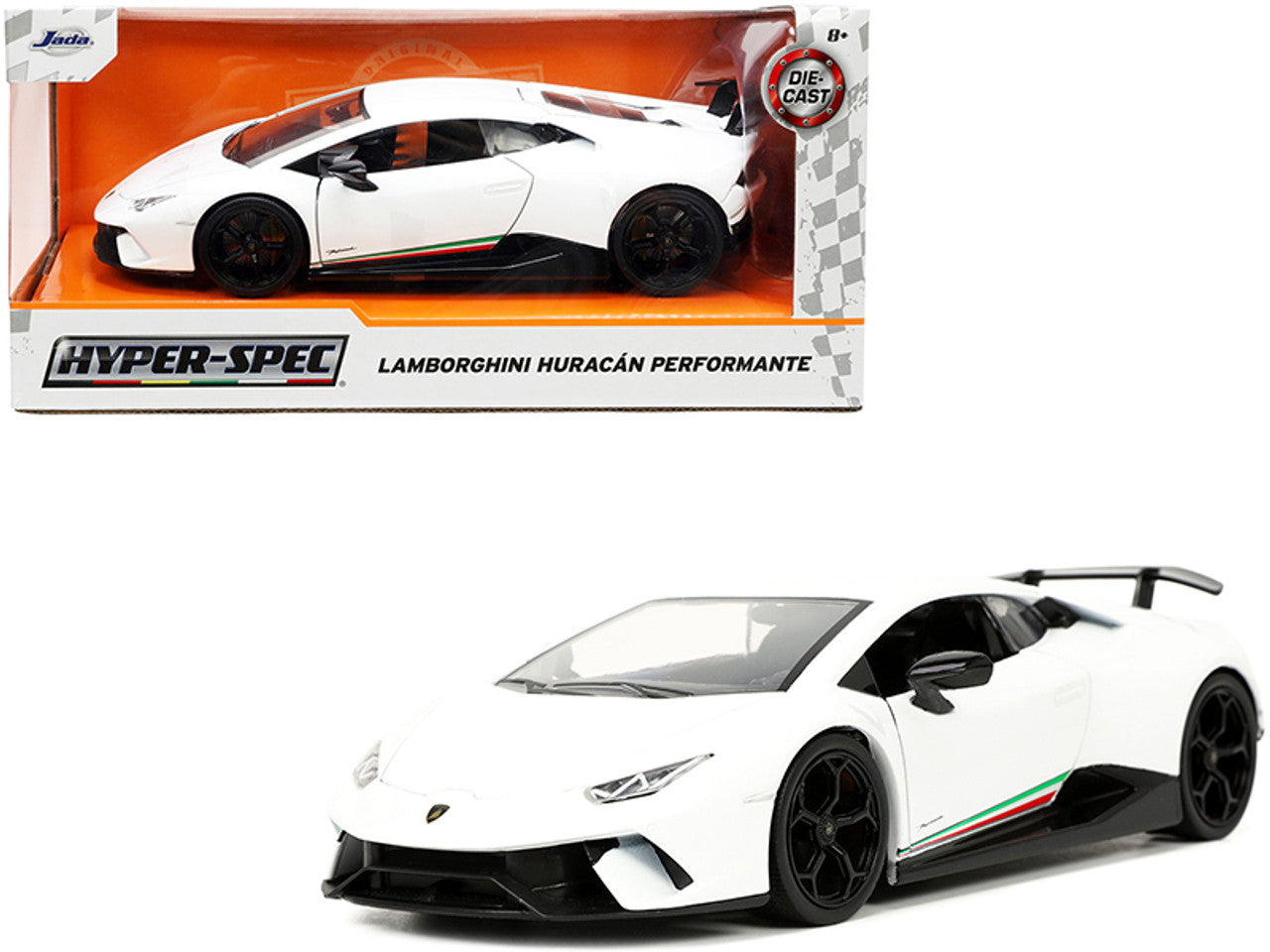 JADA HYPER SPEC LAMBORGHINI HURACAN PERFORMANTE WHITE DIECAST MODEL