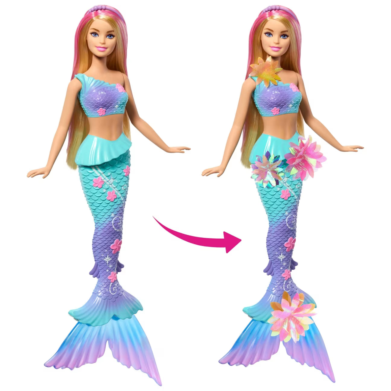 Barbie Flower Magic Mermaid Toy Doll