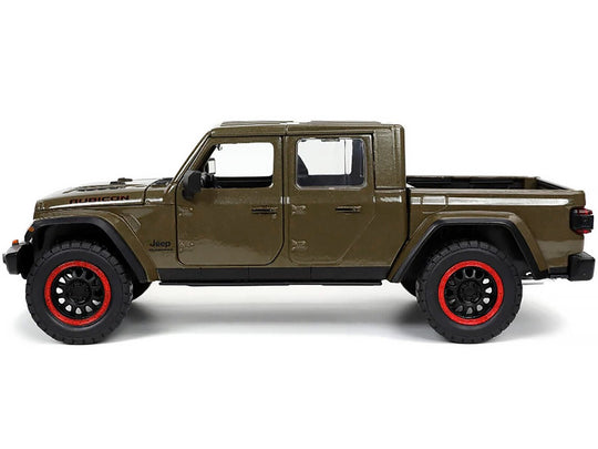 Jada 2020 Jeep Gladiator Rubicon Pickup Truck Dark Green Metallic Just Trucks Diecast