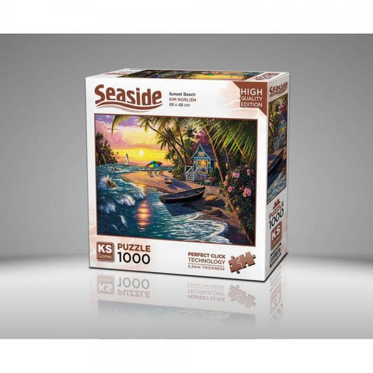 KS Games Seaside “Sunset Beach” 1000-Piece Jigsaw Puzzle - KS Games