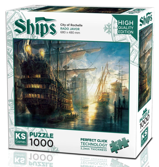 KS Games Ships “City of Rochelle” 1000-Piece Jigsaw Puzzle