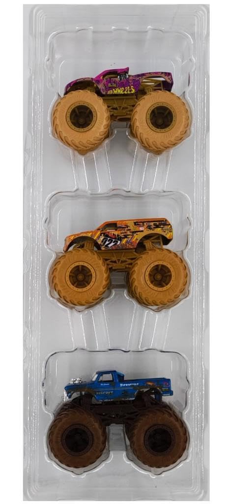 HOT WHEELS MONSTER TRUCK MUD RACERS 3-PACK