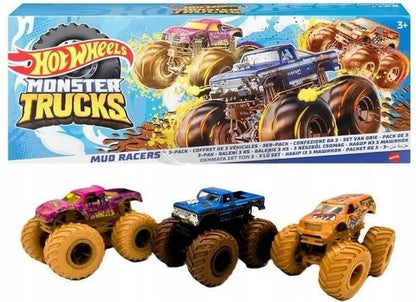 HOT WHEELS MONSTER TRUCK MUD RACERS 3-PACK