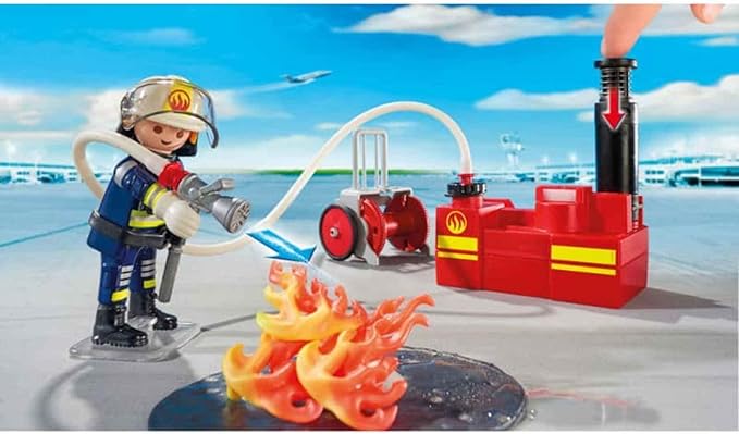 City Action Firefighting Operation with Water Pump