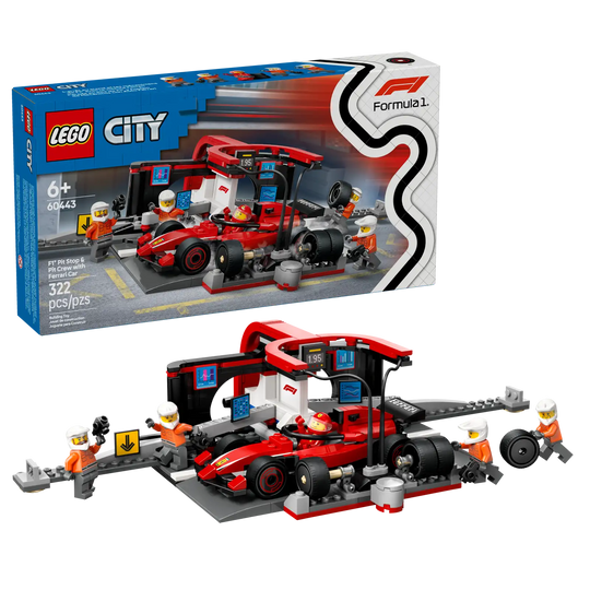 LEGO® City F1® Pit Stop & Pit Crew with Ferrari Car