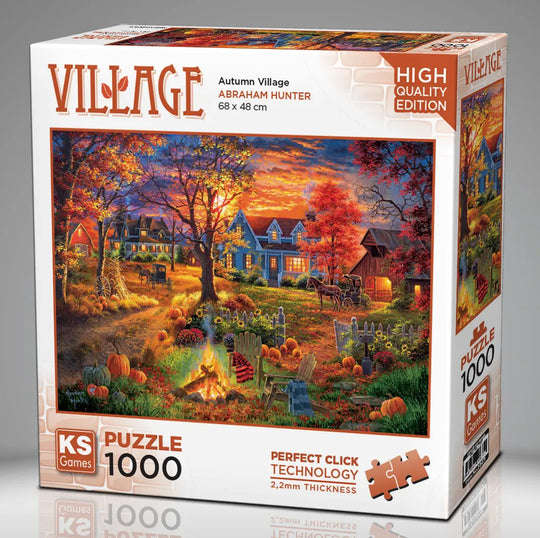 Village “Autumn Village” 1000-Piece Jigsaw Puzzle - KS Games