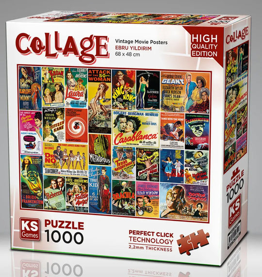 Collage “Vintage Movie Posters” 1000-Piece Puzzle (68 × 48 cm) - KS Games