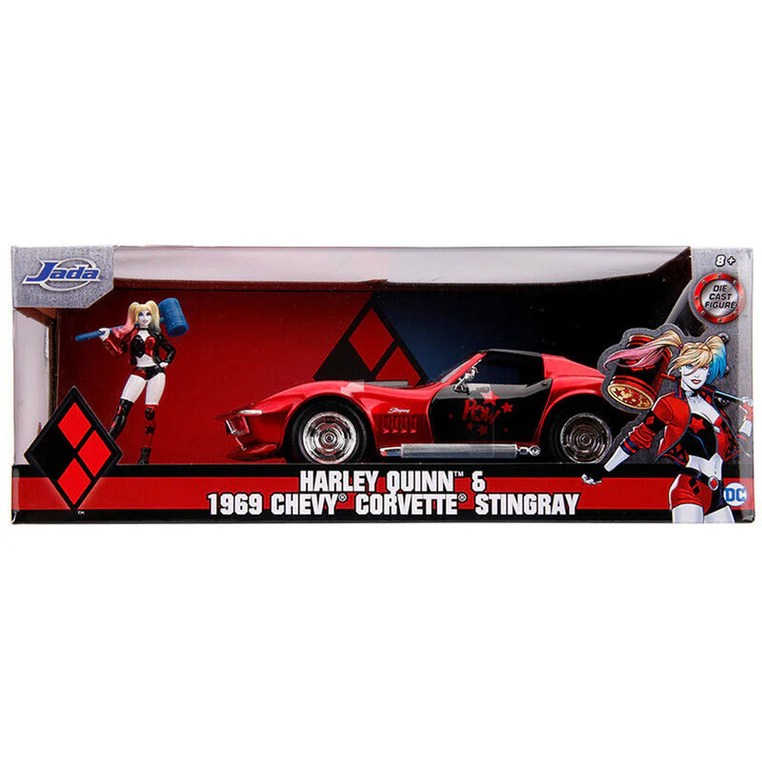 Jada DC Comics Harley Quinn 1969 Chevy Corvette Stingray