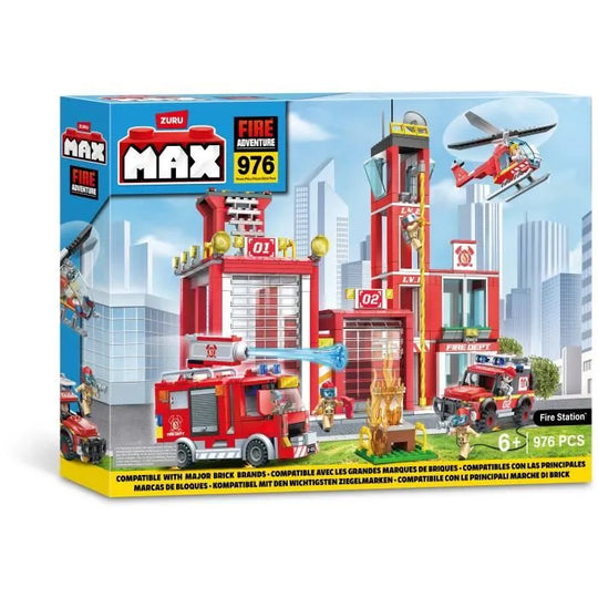 ZURU MAX Fire Station Playset – 976 Pieces